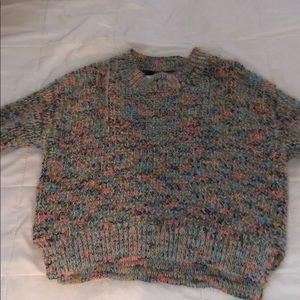 Multi colored cropped sweater